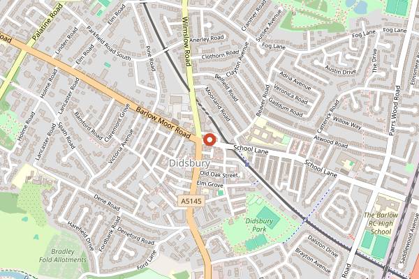 Map showing Hispi in Manchester