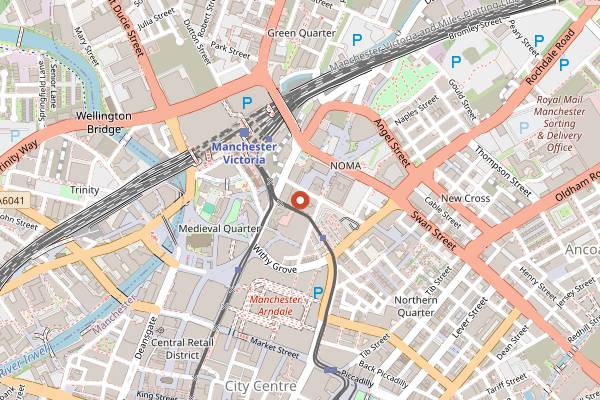 Map showing Skof in Manchester