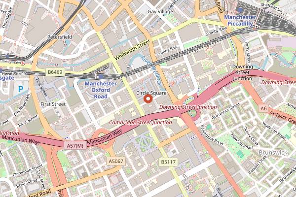 Map showing Hello Oriental in Manchester