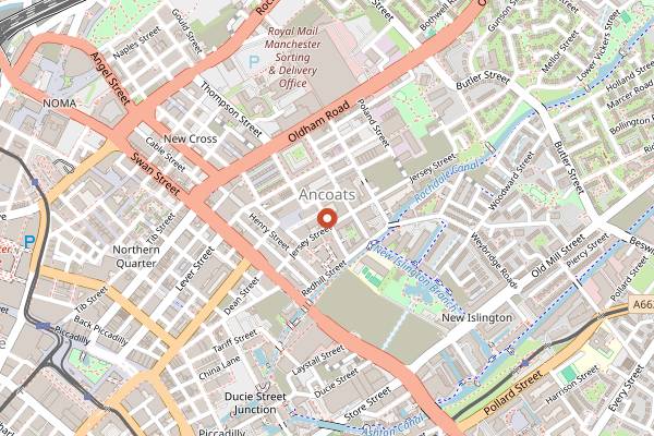 Map showing Erst in Manchester