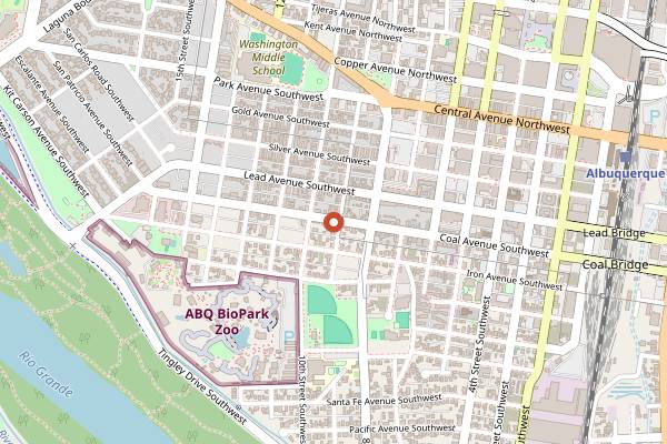 Map showing Bosque Baking Company in Albuquerque