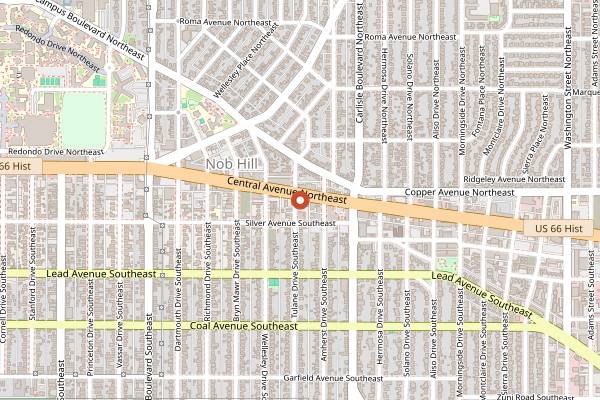 Map showing Ihatov Bread and Coffee in Albuquerque