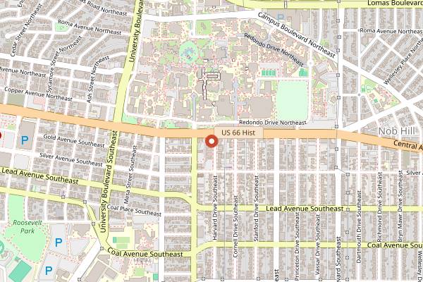 Map showing Flock of Moons Brewing Company in Albuquerque