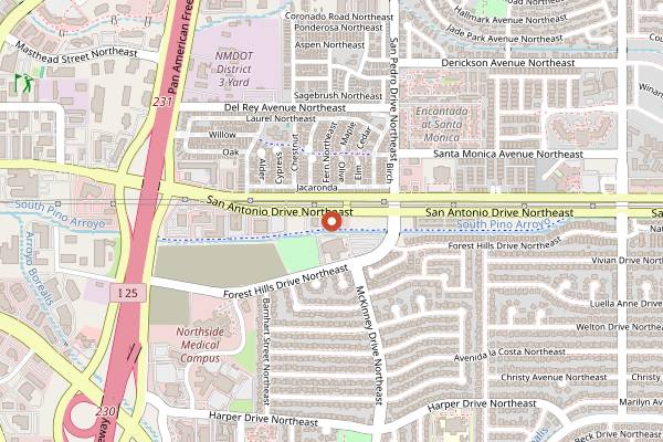Map showing Starr Brothers Brewing Company in Albuquerque