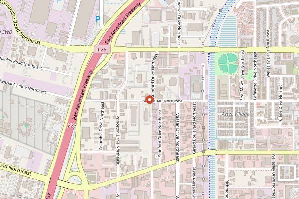 Map showing Canteen Brewhouse in Albuquerque