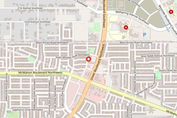 Map showing Marble Brewery Westside in Albuquerque