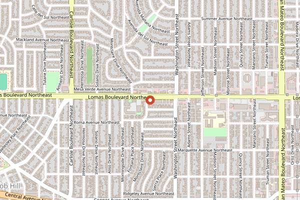 Map showing Humble Coffee Co in Albuquerque