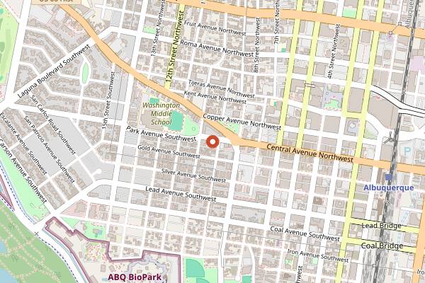 Map showing Java Joe's in Albuquerque