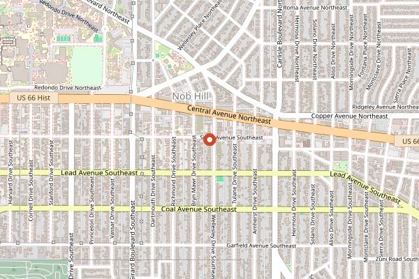 Map showing Limonata Cafe in Albuquerque