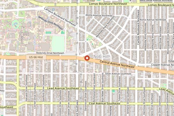 Map showing Sukoon Coffeehouse in Albuquerque