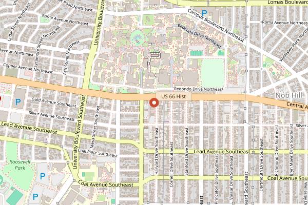 Map showing Winning Coffee Co in Albuquerque
