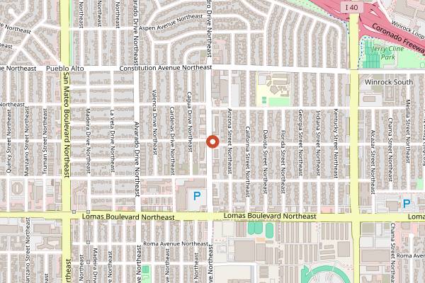 Map showing Christy Mae's Restaurant in Albuquerque