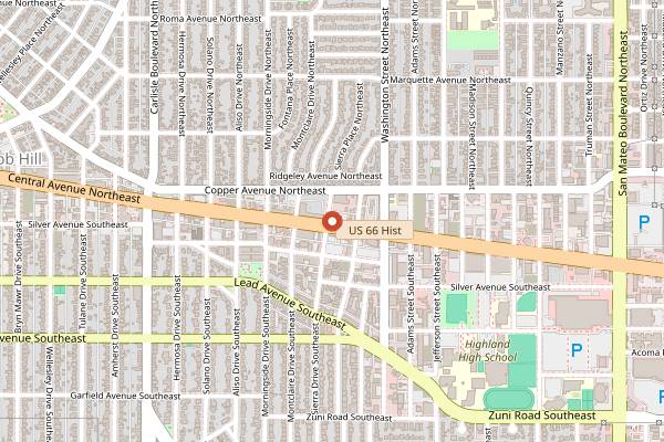 Map showing Thai Cuisine II in Albuquerque