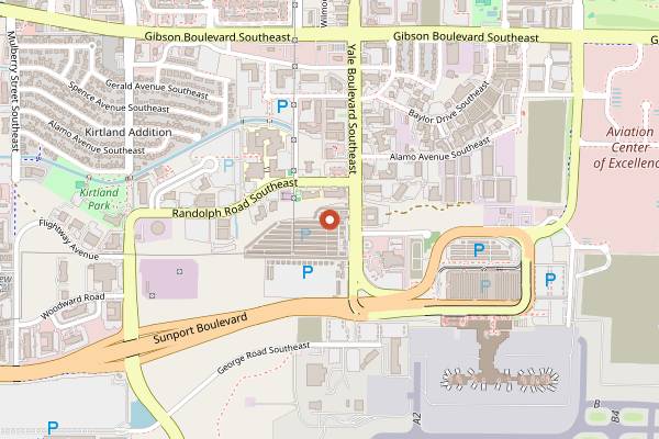 Map showing New Mexico Pinon Coffee in Albuquerque