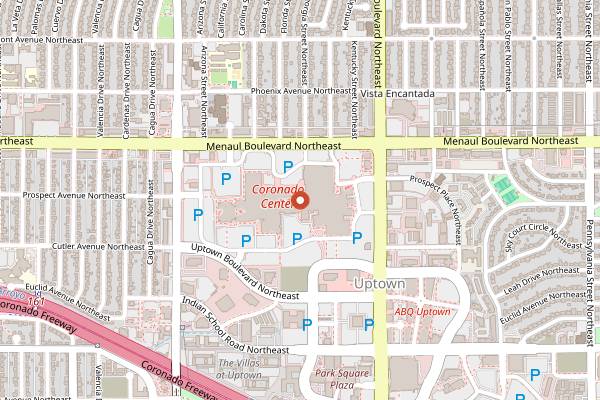 Map showing Sur la Table at Coronado Mall in Albuquerque