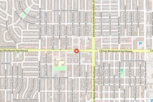 Map showing Afghan Kabob House in Albuquerque