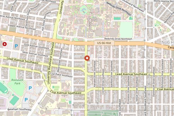 Map showing Annapurna's World Vegetarian Cafe in Albuquerque
