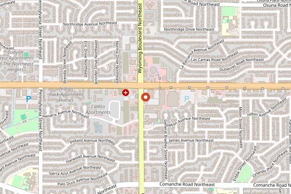 Map showing Lucky Goose in Albuquerque