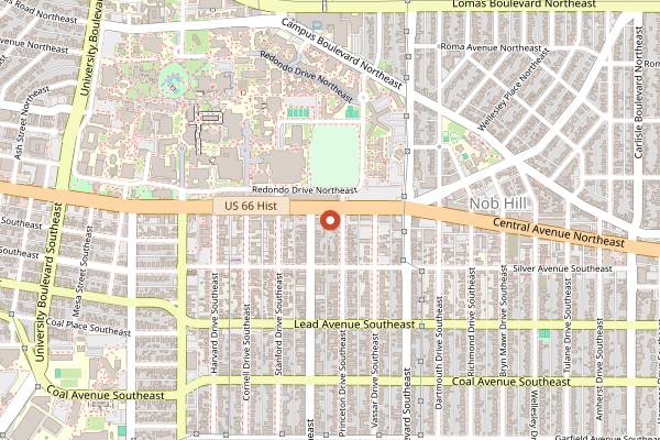 Map showing Sahara Middle Eastern Eatery in Albuquerque