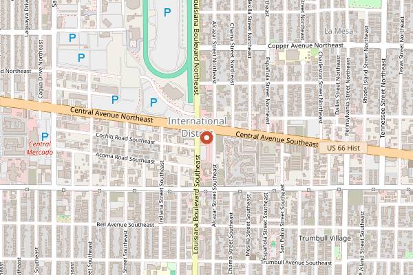 Map showing Talin Market World Food Fare in Albuquerque
