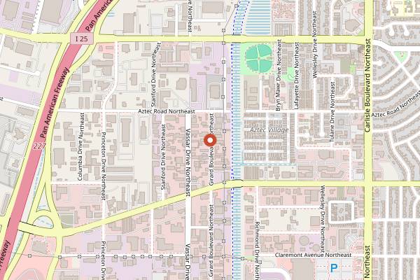 Map showing Supper Truck in Albuquerque