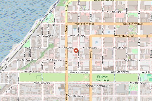 Map showing Fire Island Rustic Bakeshop in Anchorage