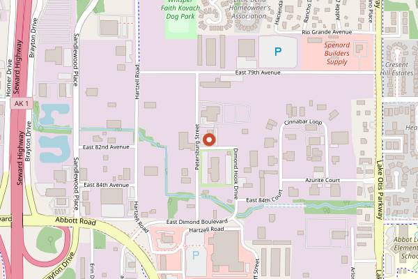 Map showing Midnight Sun Brewing Co Taproom in Anchorage