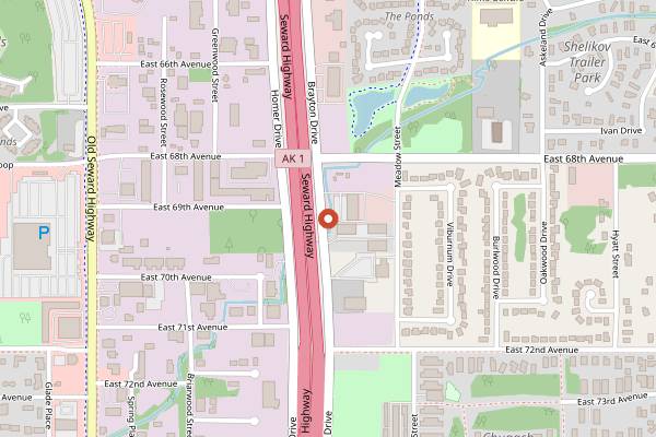 Map showing Kaladi Brothers Coffee in Anchorage
