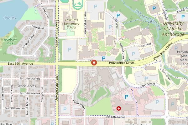 Map showing UAA Culinary Arts Community Courses in Anchorage