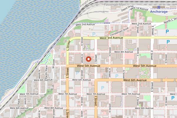 Map showing Crow's Nest in Anchorage