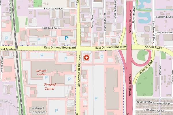 Map showing Suite 100 Restaurant Bar and Lounge in Anchorage