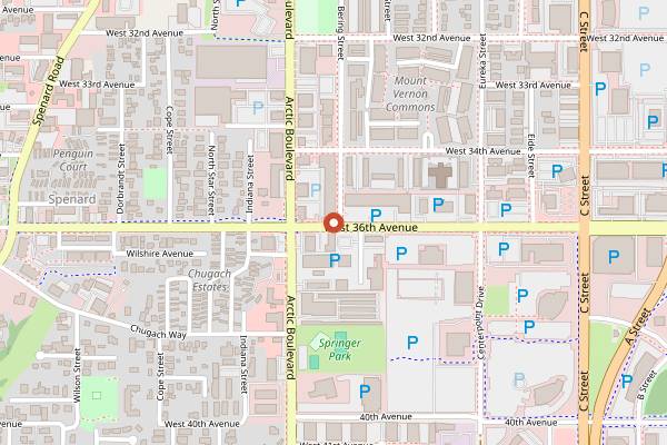 Map showing Sweet Caribou in Anchorage