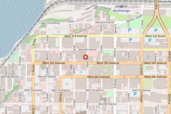 Map showing Darwin's Theory in Anchorage