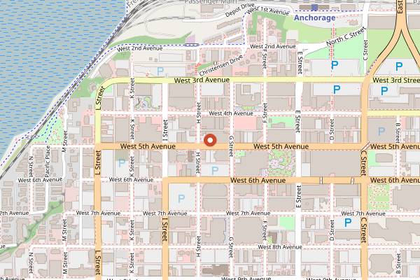 Map showing Orso in Anchorage