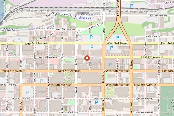 Map showing Fio's Reindeer Sausage in Anchorage