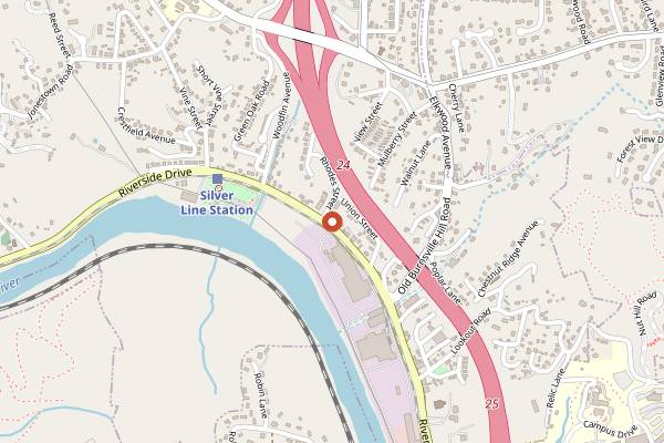 Map showing Riverside Rhapsody Beer Company in Asheville