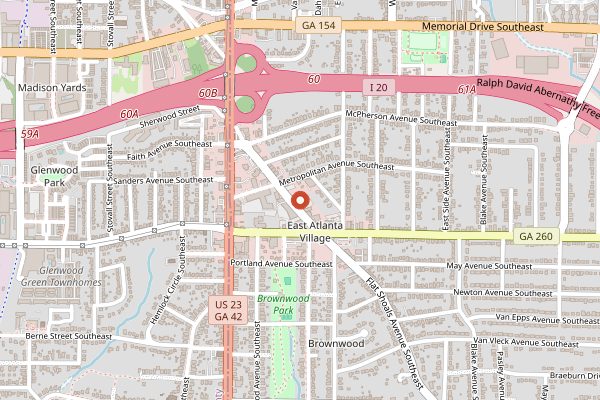 Map showing Argosy in Atlanta