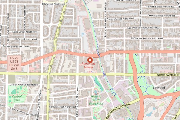 Map showing Biltong Bar in Atlanta