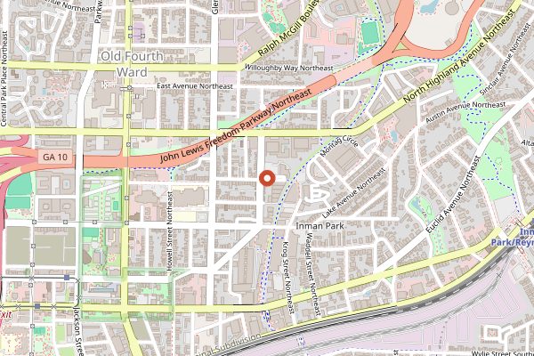 Map showing Ladybird Camper Bar in Atlanta