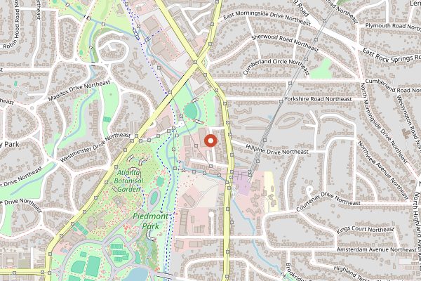 Map showing Orpheus Brewing in Atlanta