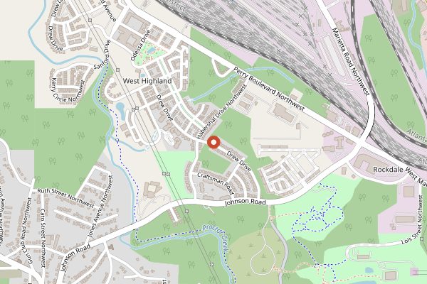 Map showing Scofflaw Brewing Co in Atlanta