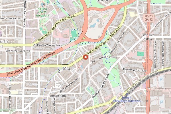 Map showing BeetleCat in Atlanta