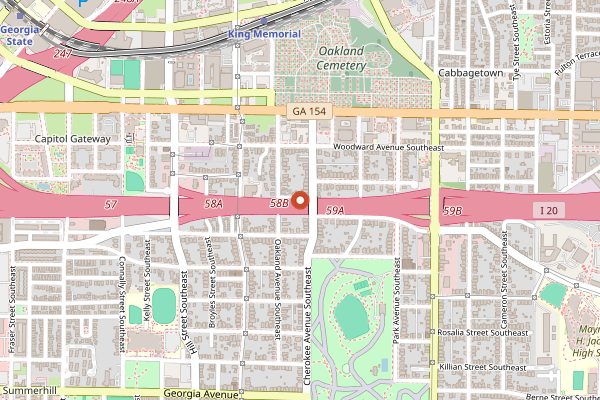 Map showing Chrome Yellow Trading Co. in Atlanta