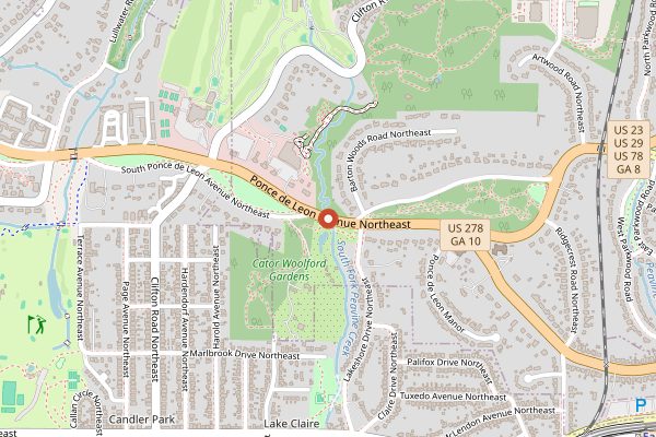 Map showing Java Monkey in Atlanta