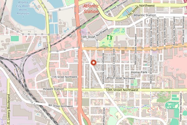 Map showing Antico Pizza Napoletana in Atlanta