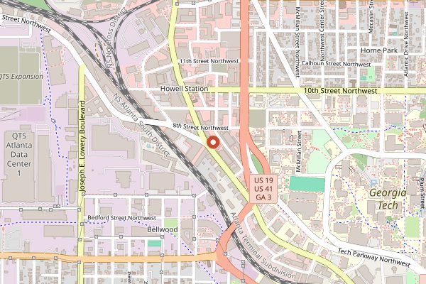 Map showing Bartaco in Atlanta