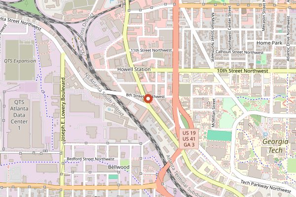 Map showing Bocado in Atlanta
