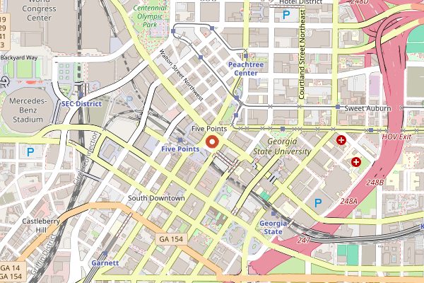 Map showing Unexpected Atlanta Historic Market and Biscuit Class in Atlanta