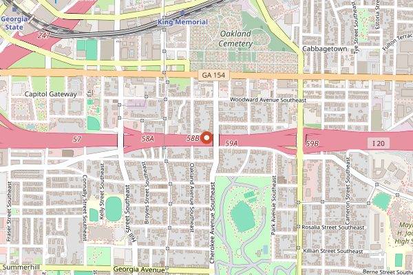 Map showing Slutty Vegan in Atlanta