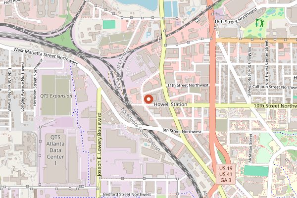 Map showing Miller Union in Atlanta